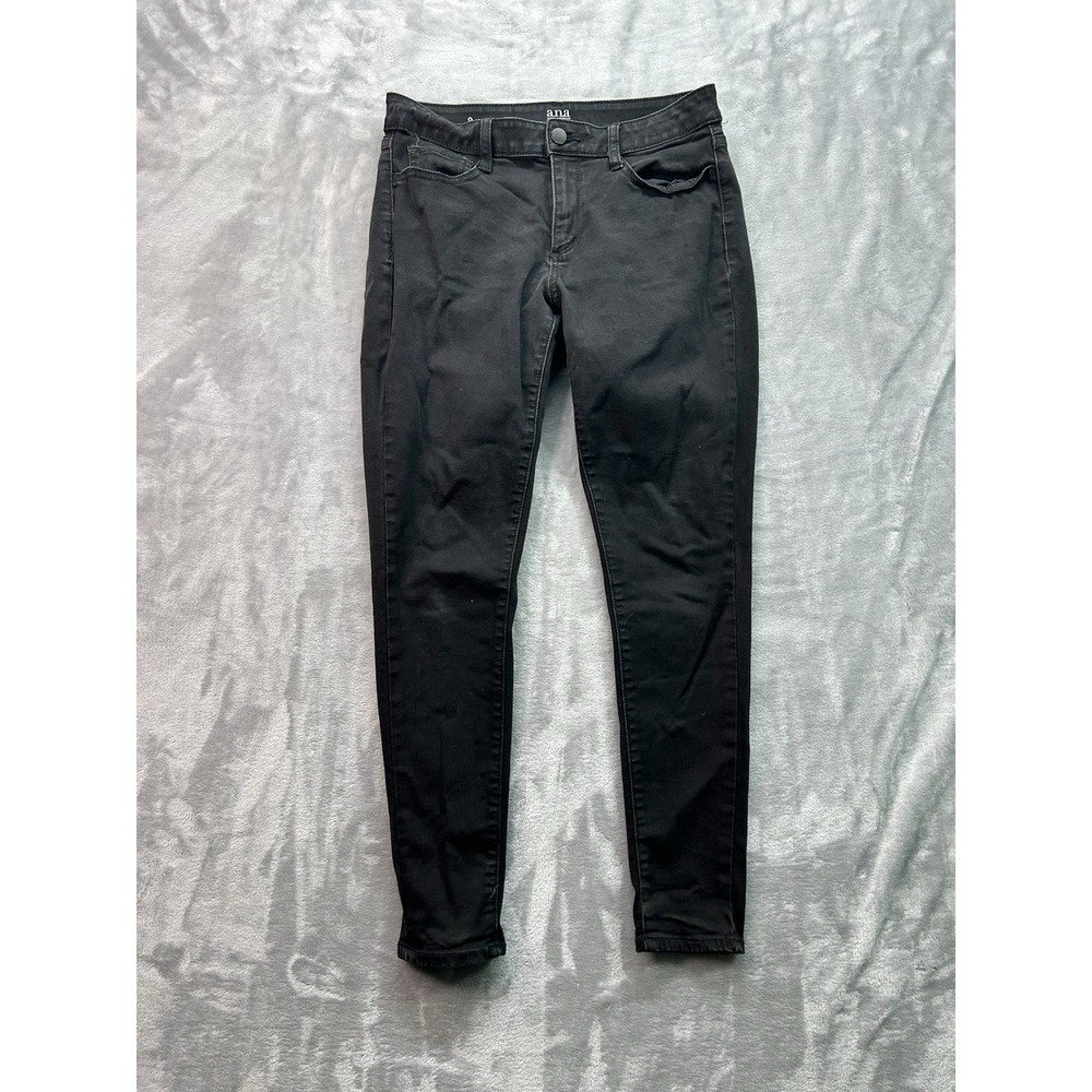 A.N.A. Womens Sz 8 Designer Black‎ Jeans Jegging Stretch Mid Rise Casual Pants